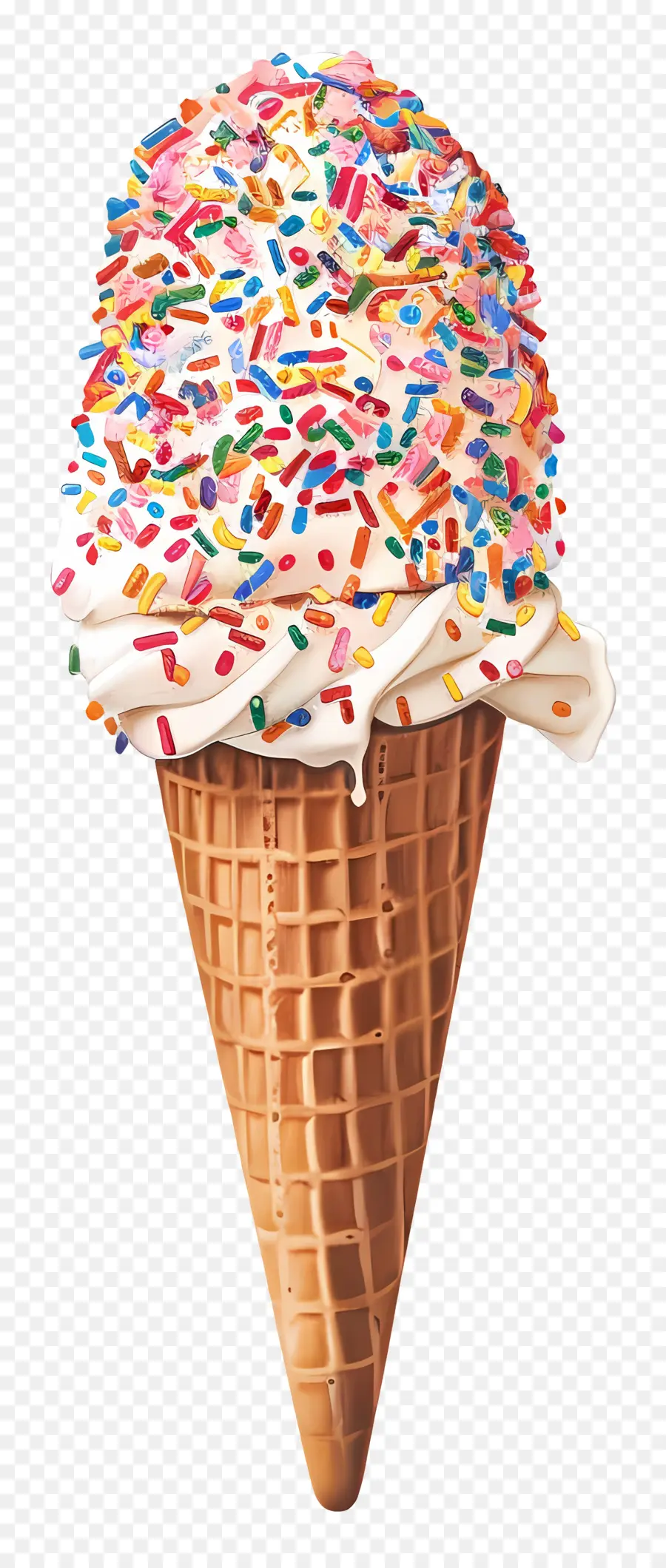 Taburan Es Krim，Es Krim Cone PNG