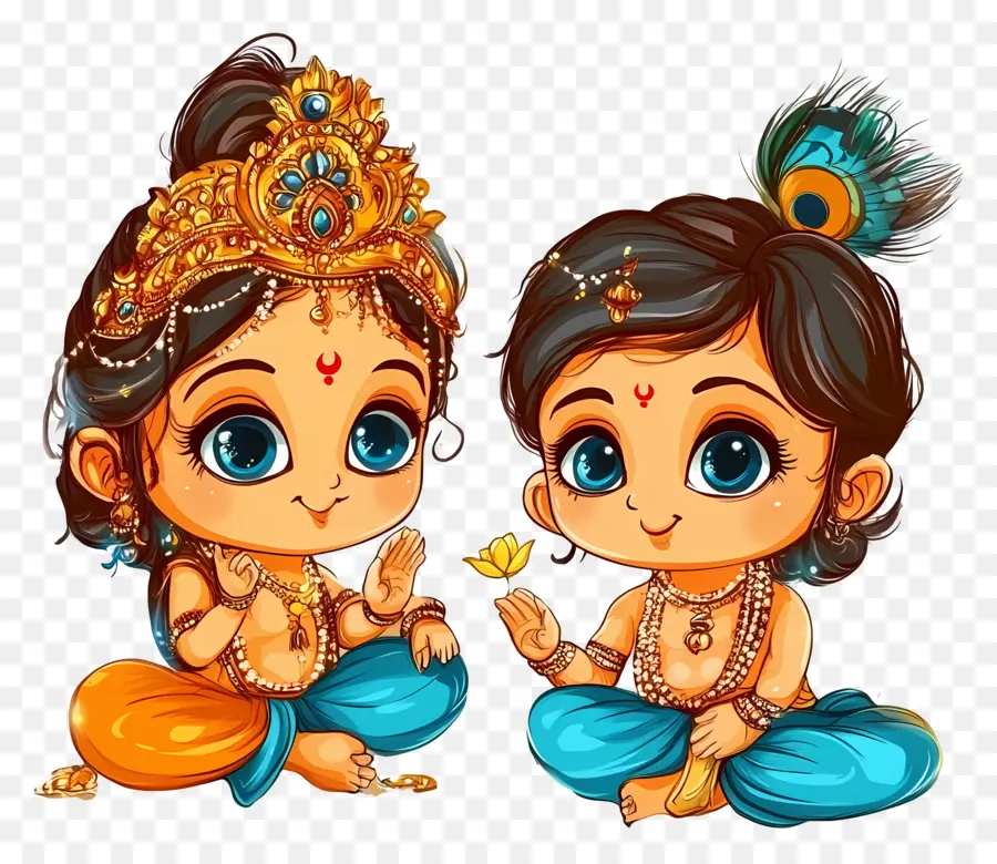 Janmashtami，Karakter Krishna Yang Lucu PNG