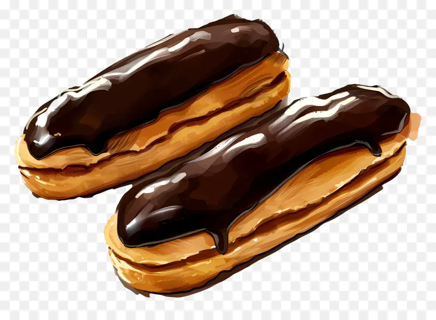 Kue Sus，Eclair Cokelat PNG