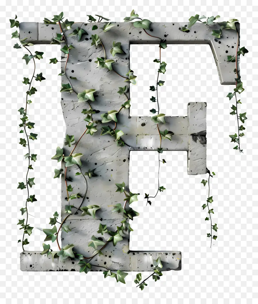 Huruf F，Daun PNG