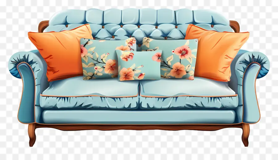 Sofa Dengan Bantal，Sofa PNG