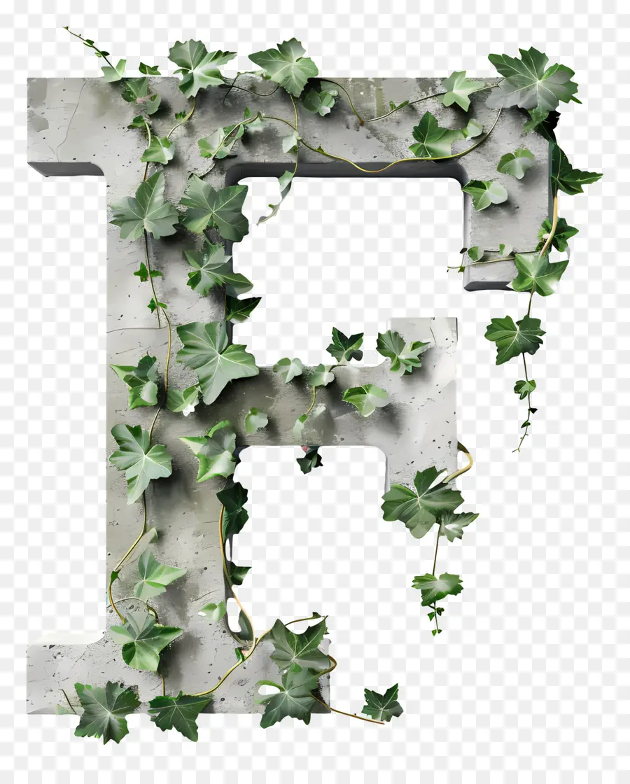 Huruf F，Daun PNG