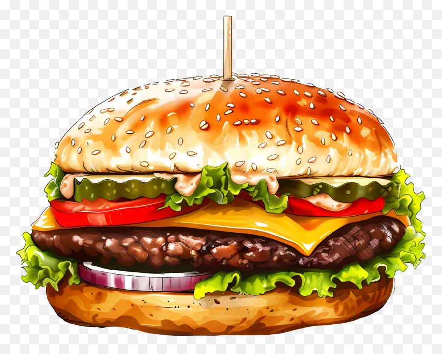 Burgernya，Cheeseburger PNG