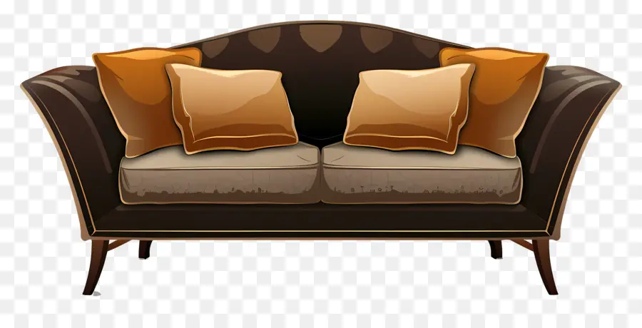 Sofa Dengan Bantal，Sofa PNG