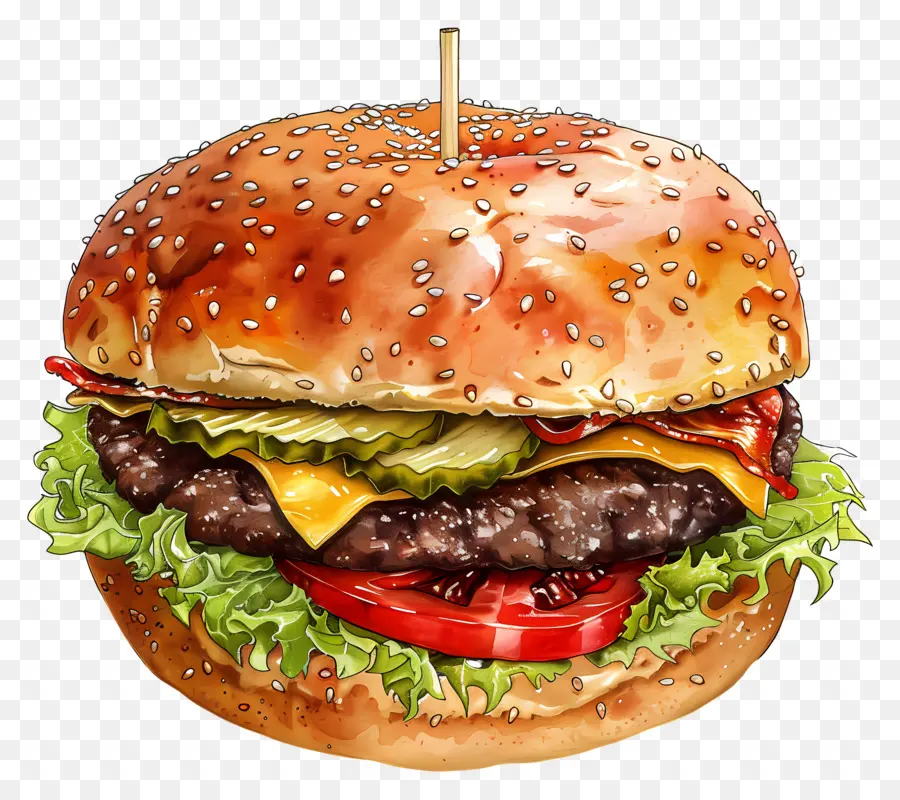 Burgernya，Cheeseburger PNG