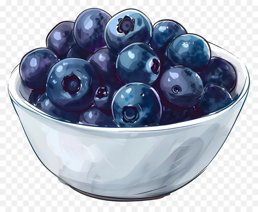 Semangkuk Blueberry，Blueberry PNG