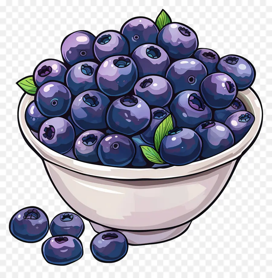 Semangkuk Blueberry，Blueberry PNG