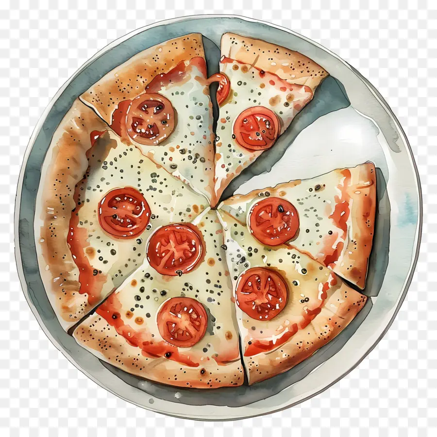 Piring Pizza，Pizza PNG