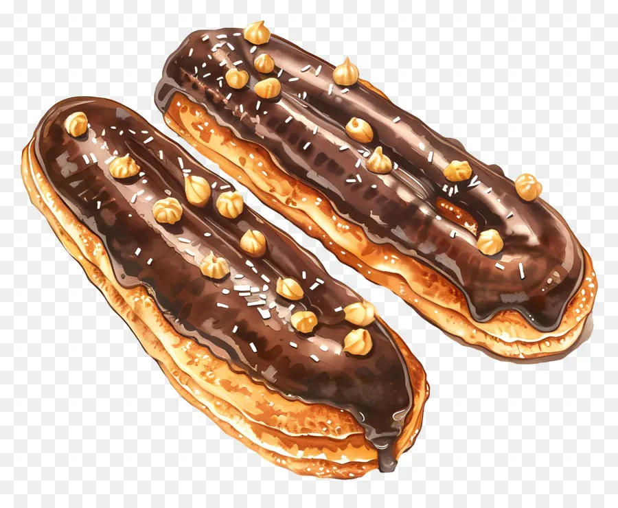 Kue Sus，Eclair Cokelat PNG