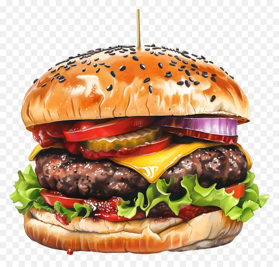 Burgernya，Cheeseburger PNG