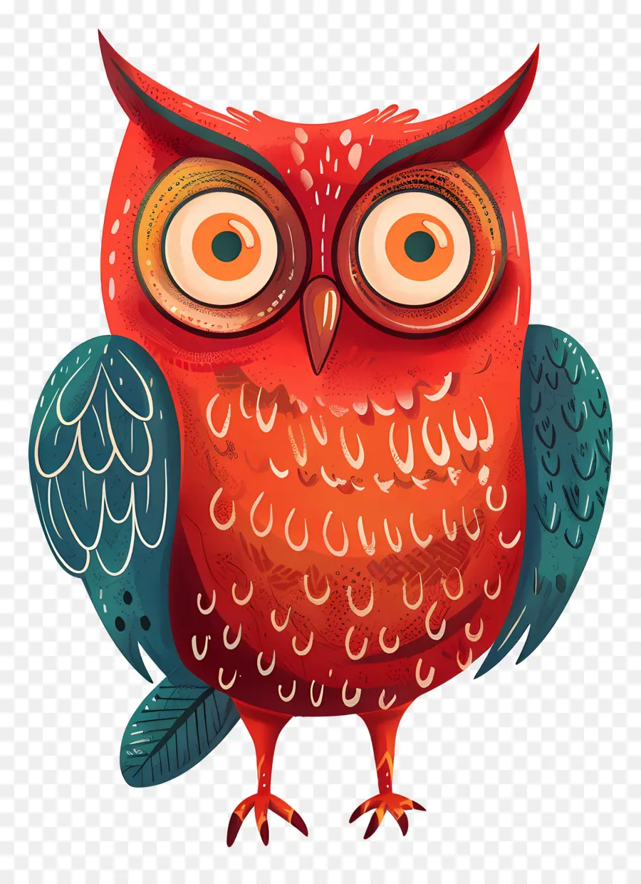 Kartun Owl，Warna Warni Burung Hantu PNG