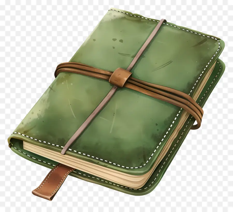 Hijau Notebook，Cover Kulit PNG