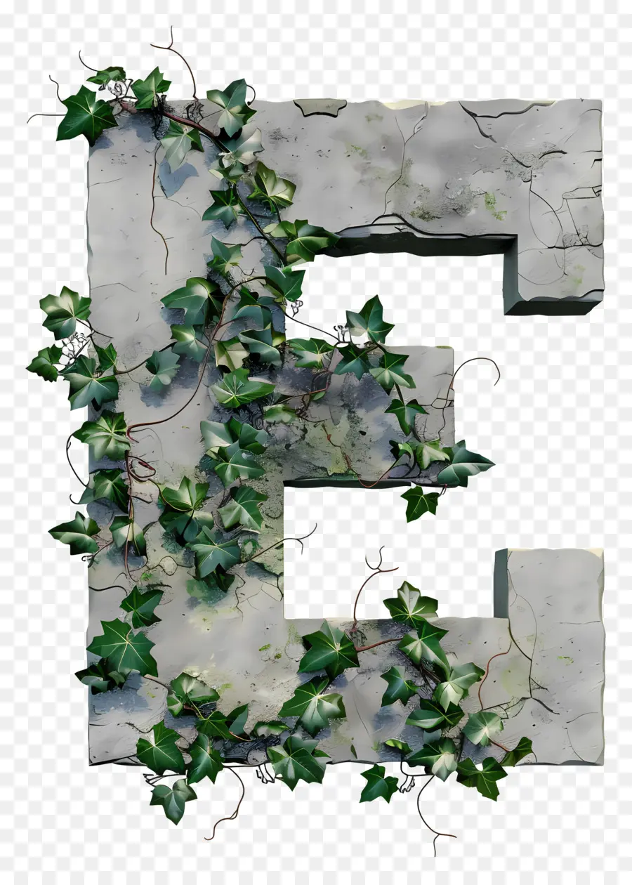 Huruf E，Ivy PNG