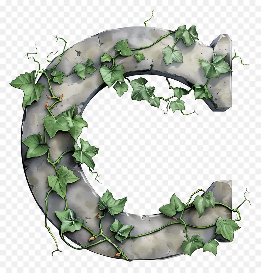 Huruf C，Ivy PNG