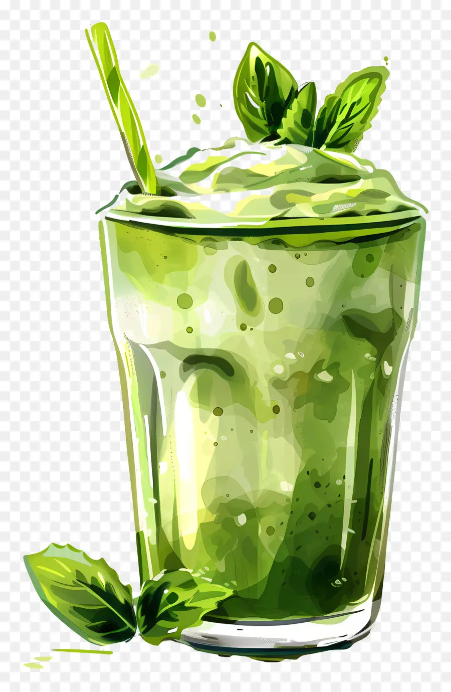 Minuman Matcha，Minuman Hijau PNG