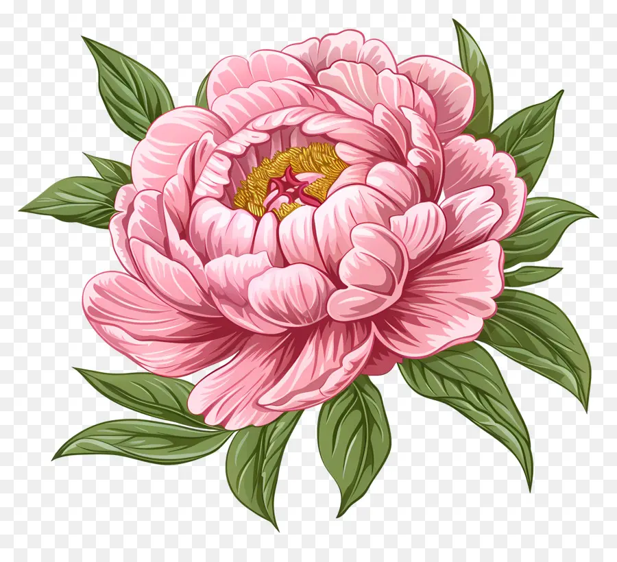 Pink Peony，Bunga Peony PNG