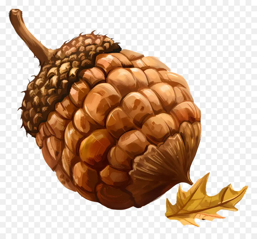 Acorn，Biji Dan Daun PNG