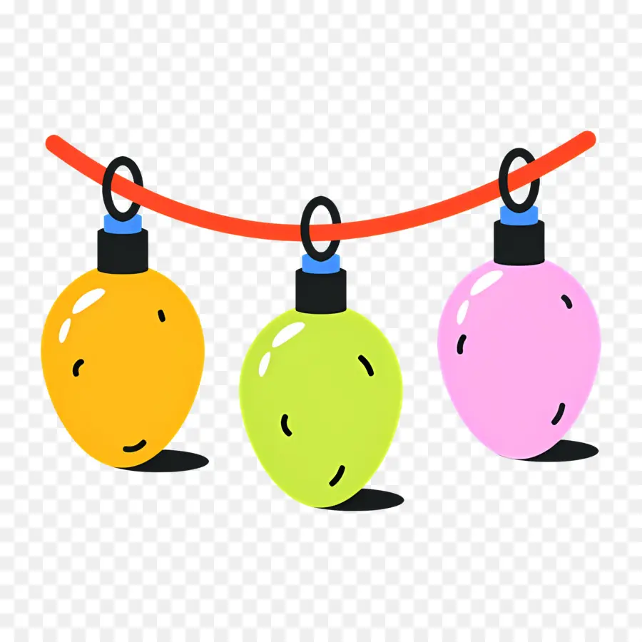 Natal Bola，String Lampu PNG