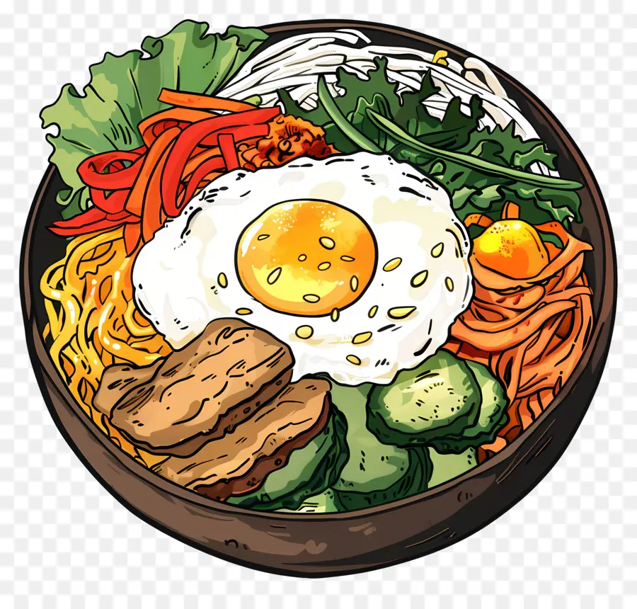 Korea Bibimbap，Bibimbap PNG