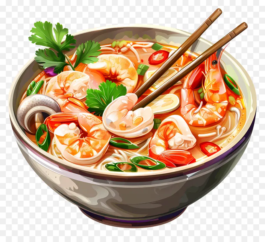 Tom Yum Goong，Semangkuk Mie PNG