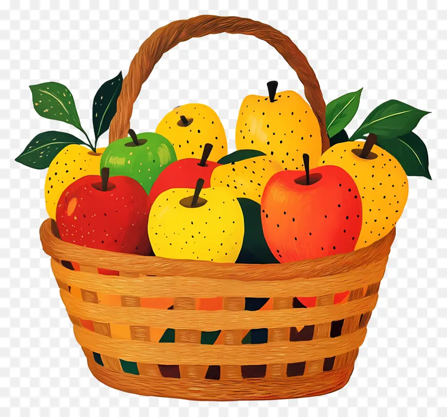 Apple Keranjang，Keranjang Buah PNG