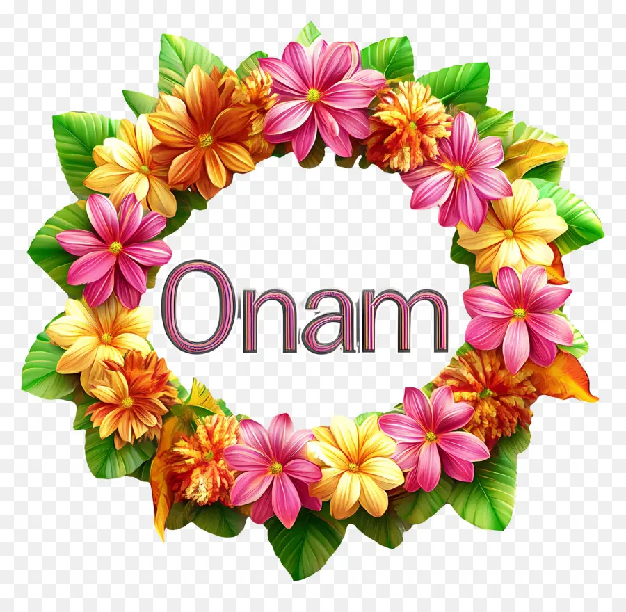 Onam，Onam Flower Wreath PNG