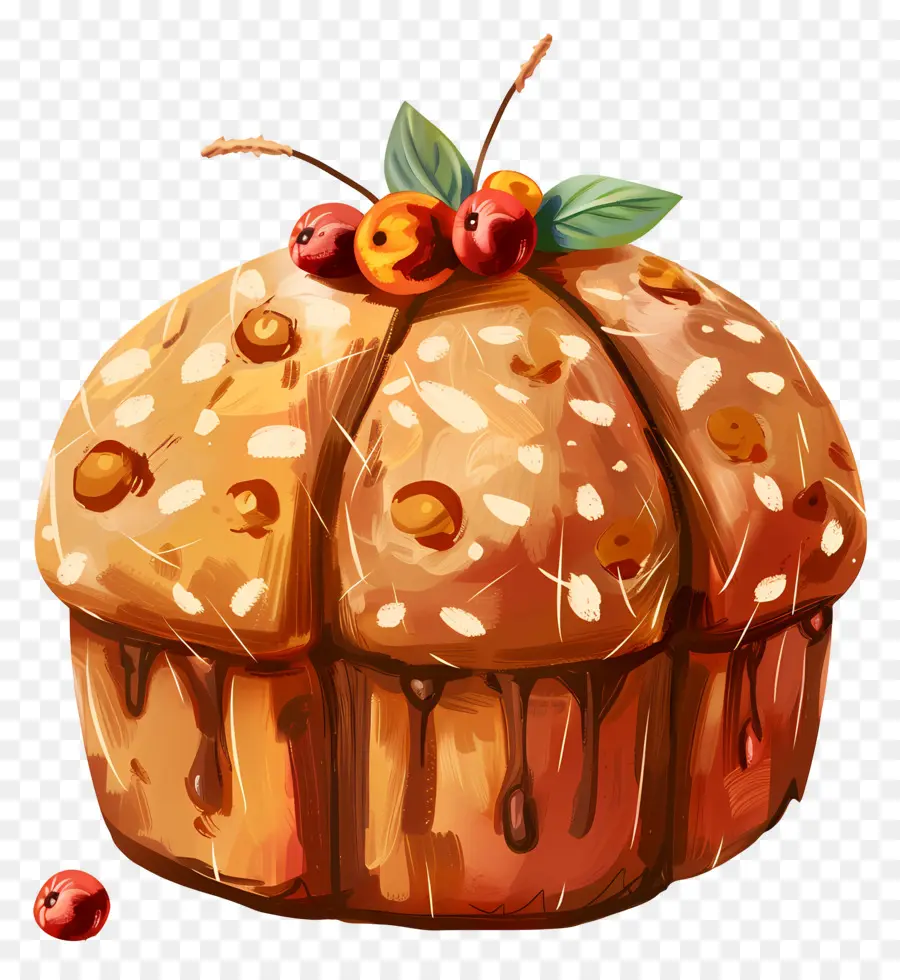 Panettone，Kue Buah PNG