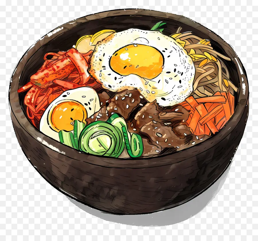 Korea Bibimbap，Bibimbap PNG