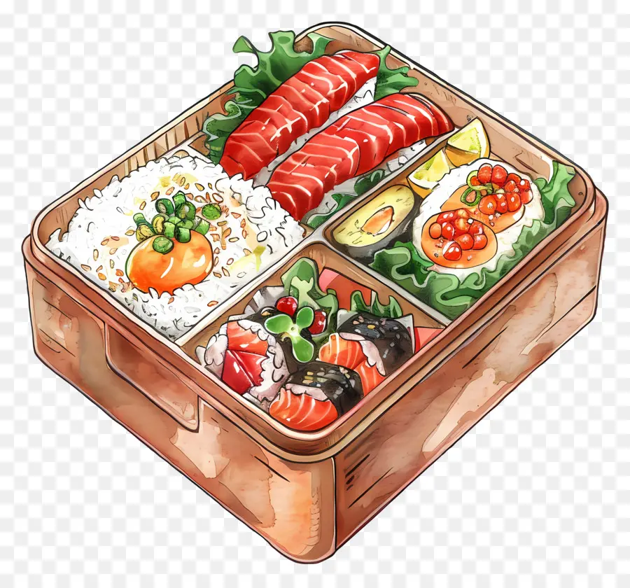 Kotak Bento，Sushi PNG