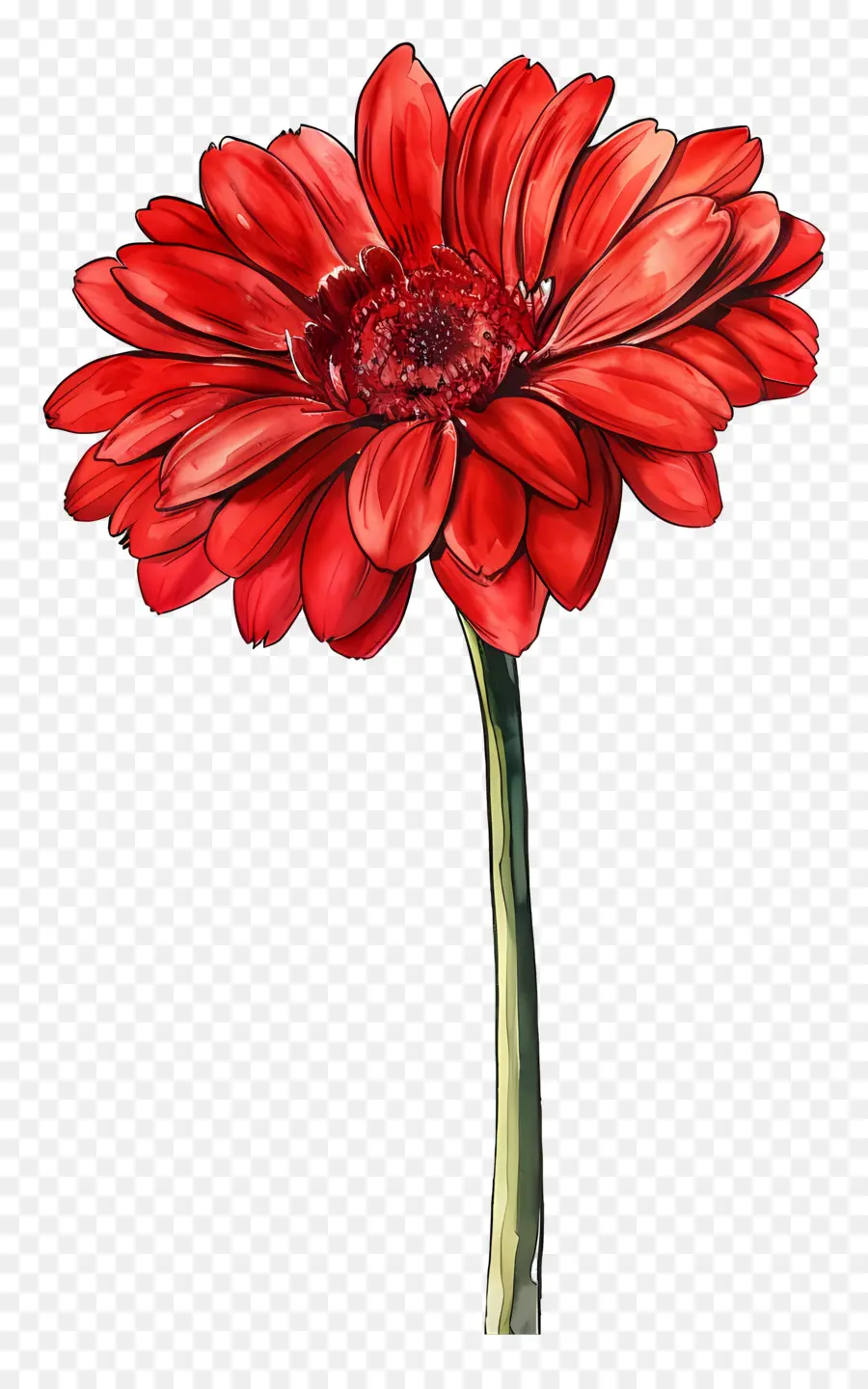 Gerbera Merah，Orange Bunga PNG