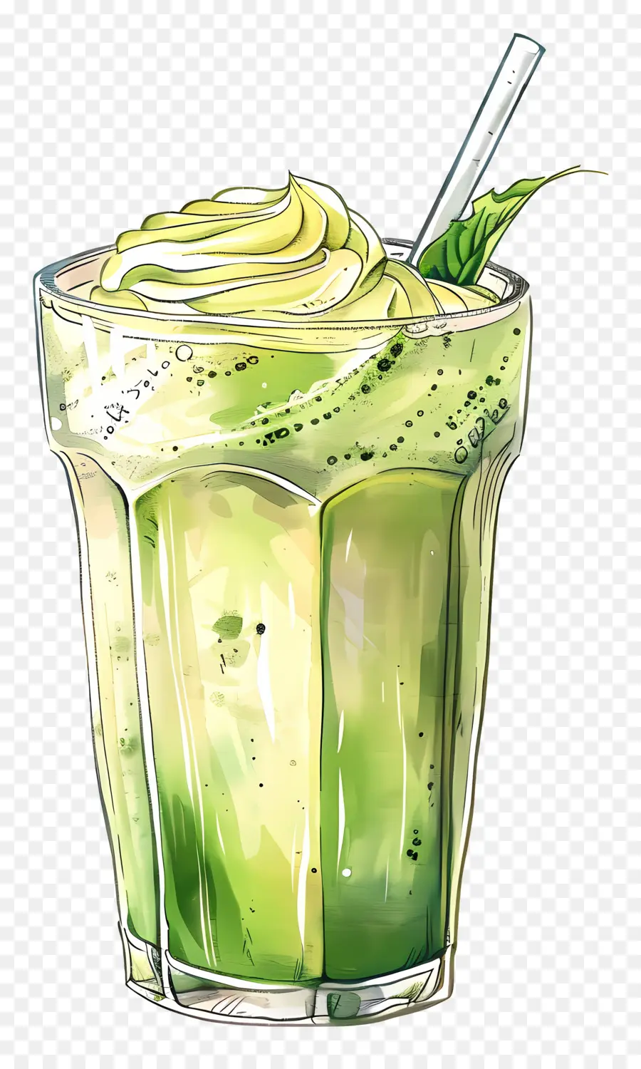 Minuman Matcha，Minuman Hijau PNG