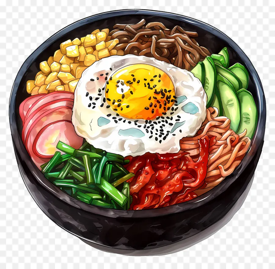 Bibimbap Korea，Bibimbap PNG