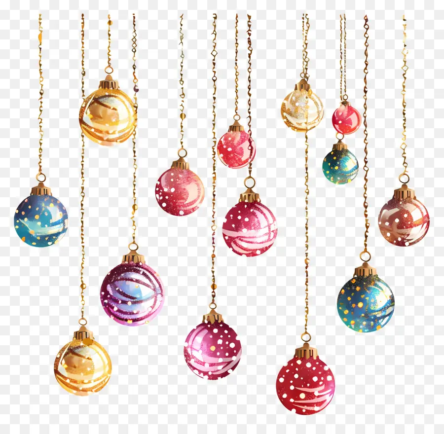 Bola Glitter Natal，Ornamen PNG