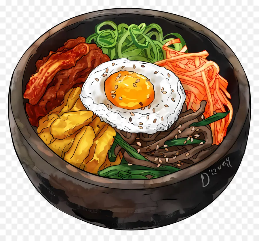 Bibimbap Korea，Bibimbap PNG