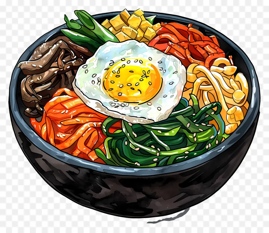 Korea Bibimbap，Bibimbap PNG