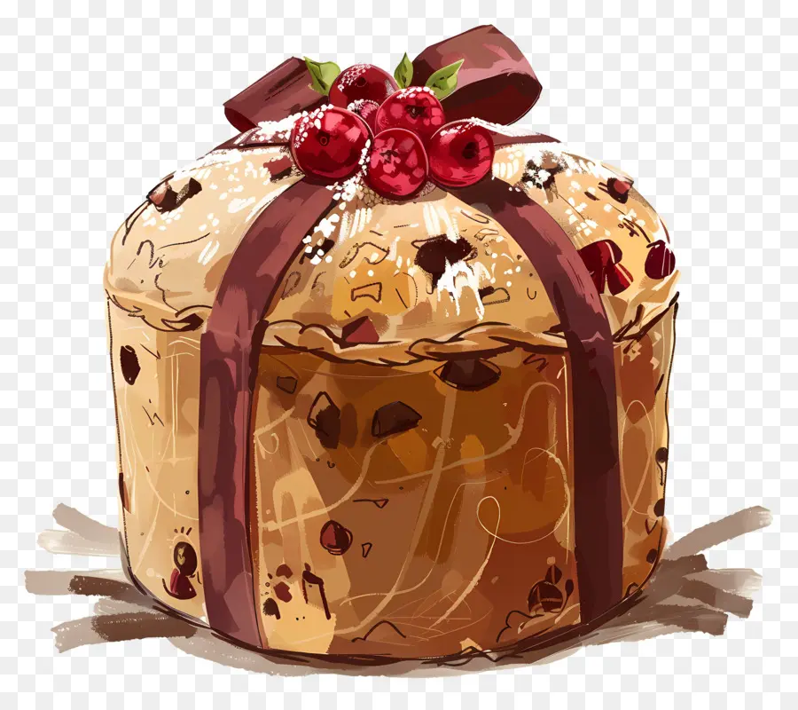 Panettone，Kue Buah PNG