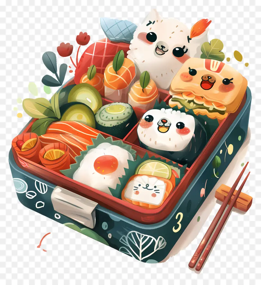 Kotak Bento，Sushi PNG