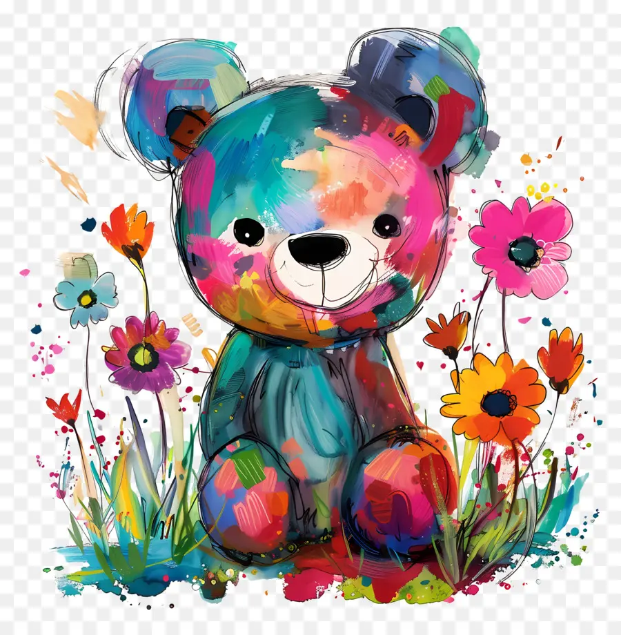 Beruang，Teddy Bear Berwarna  Warni PNG