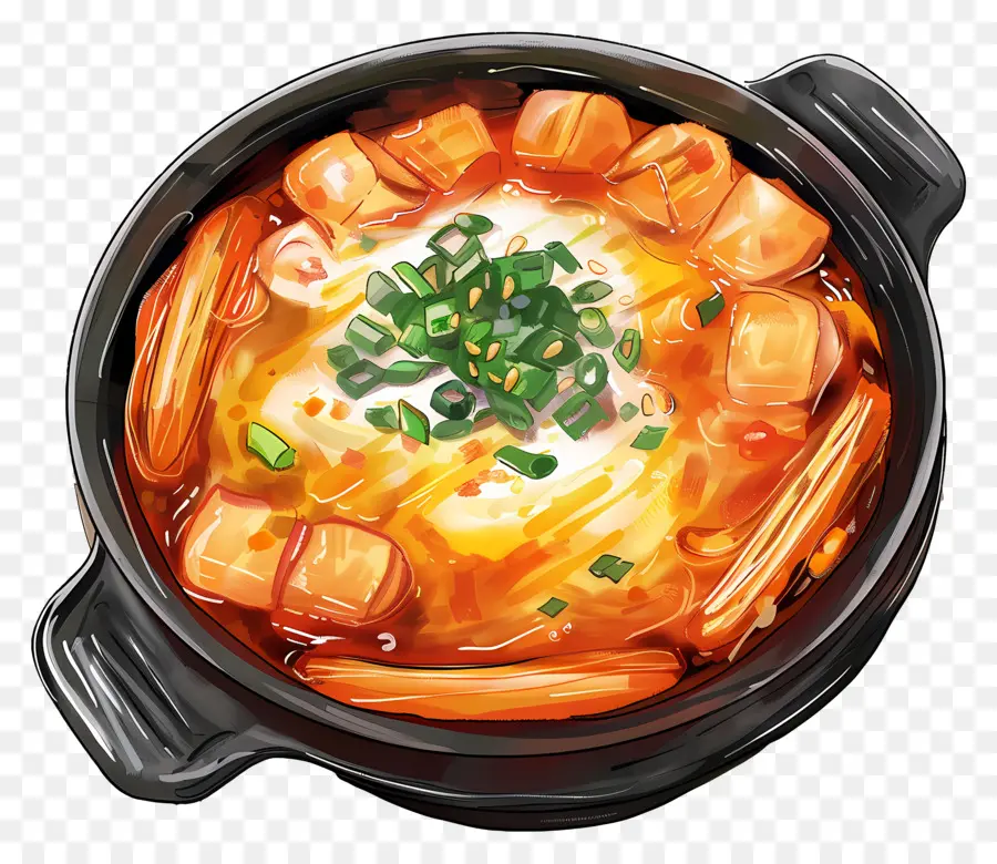 Tteokbokki Cheesy，Hot Pot PNG