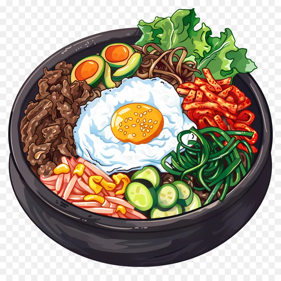 Bibimbap Korea，Bibimbap PNG