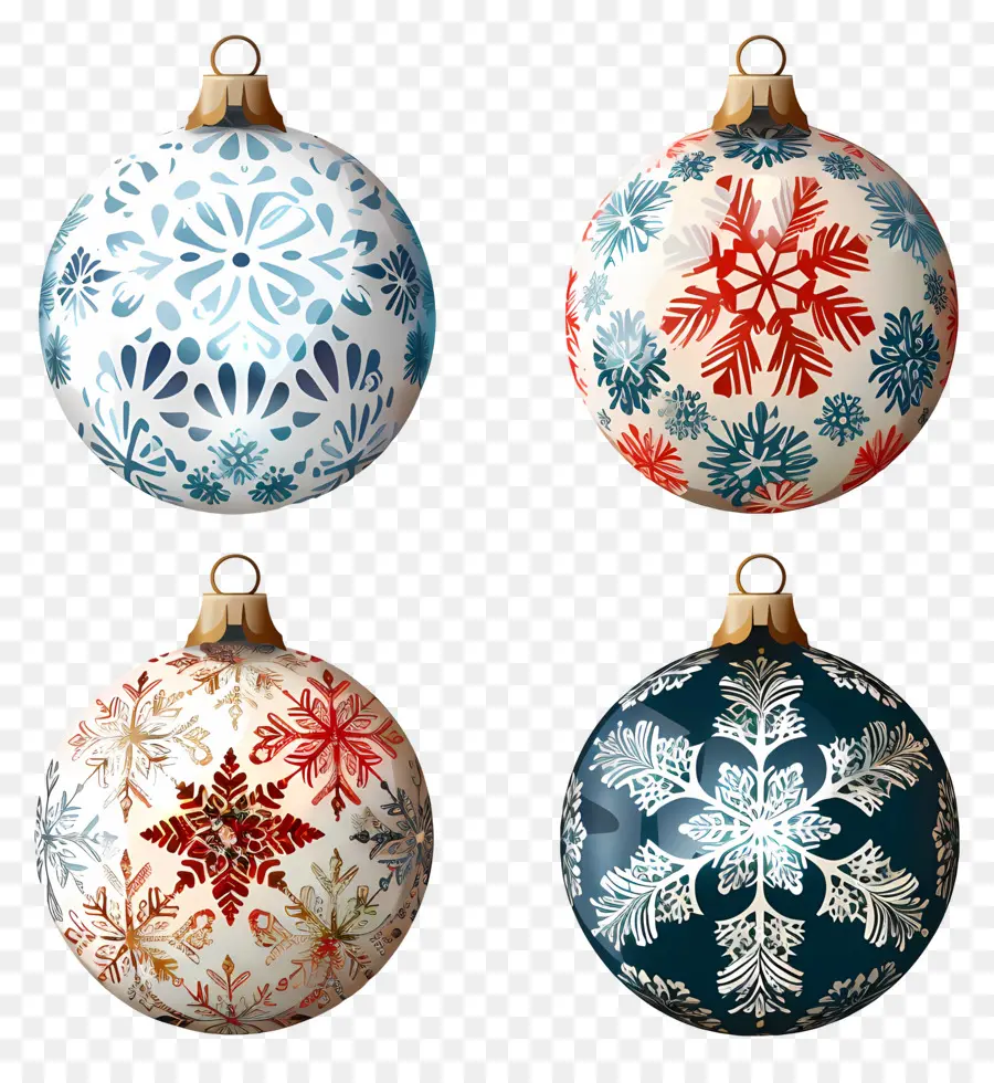 Bola Natal，Ornamen Natal Kepingan Salju PNG