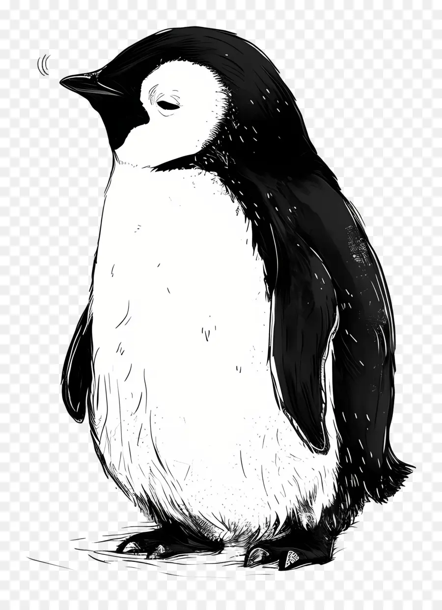 Penguin，Hitam Dan Putih PNG