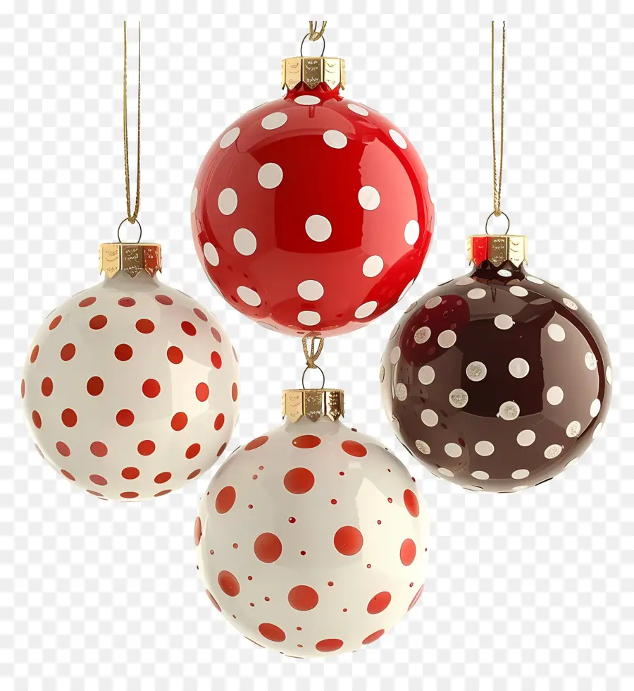 Bola Natal，Ornamen Polkadot PNG