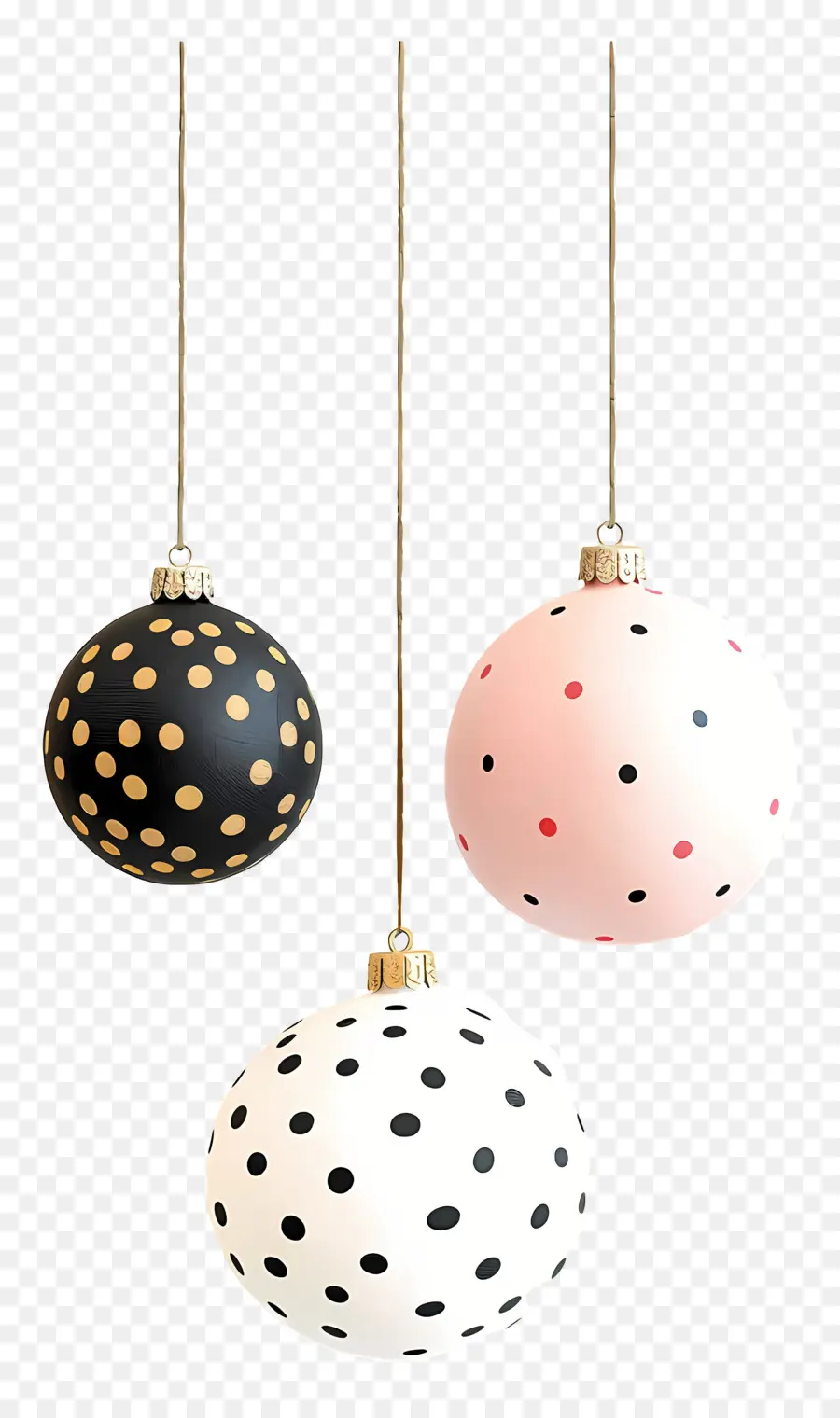 Natal Bola，Ornamen Polka Dot PNG