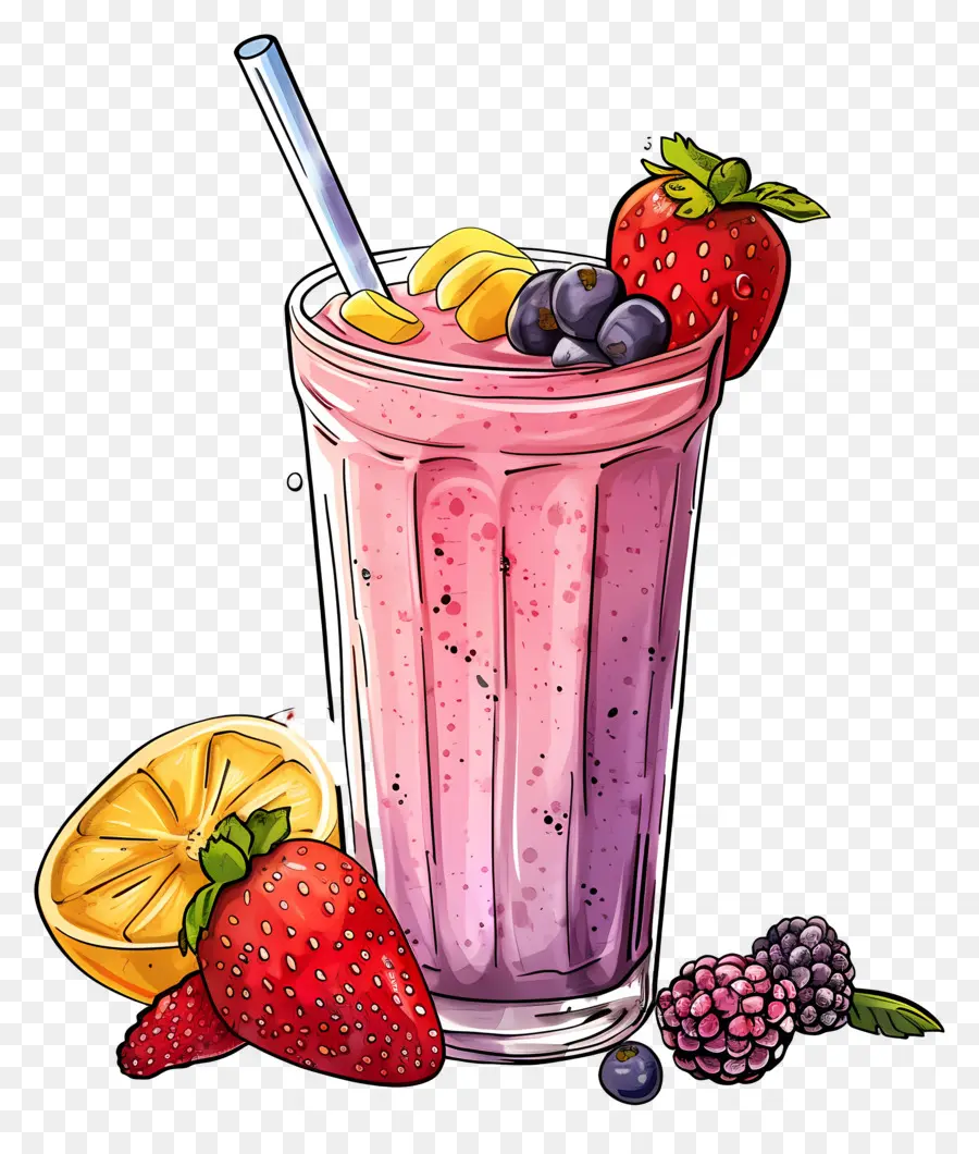 Smoothie，Smoothie Buah Beri PNG