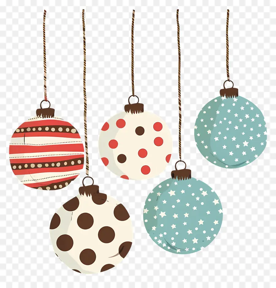 Bola Natal，Ornamen Polkadot PNG