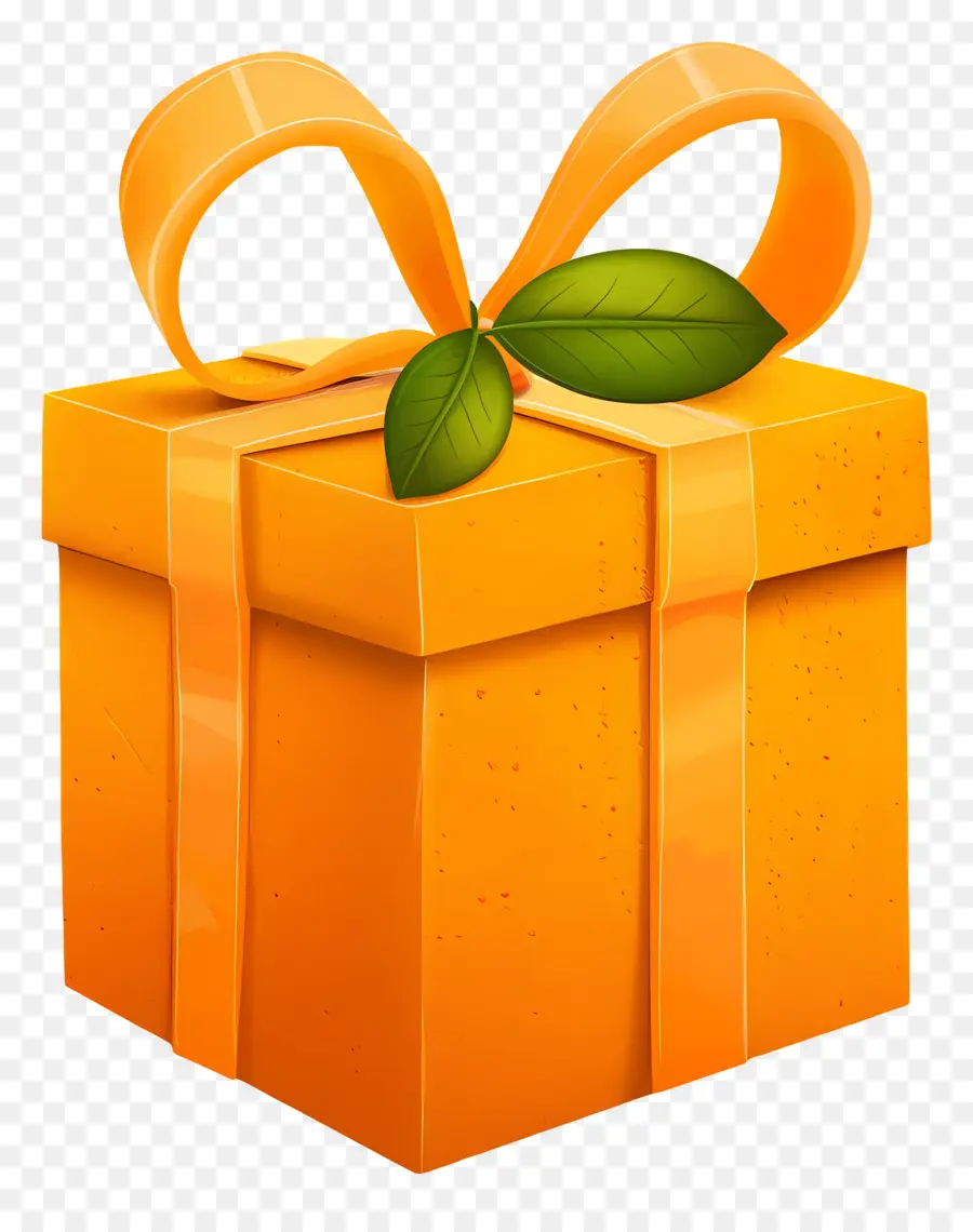 Orange Kotak Hadiah，Kotak Hadiah PNG