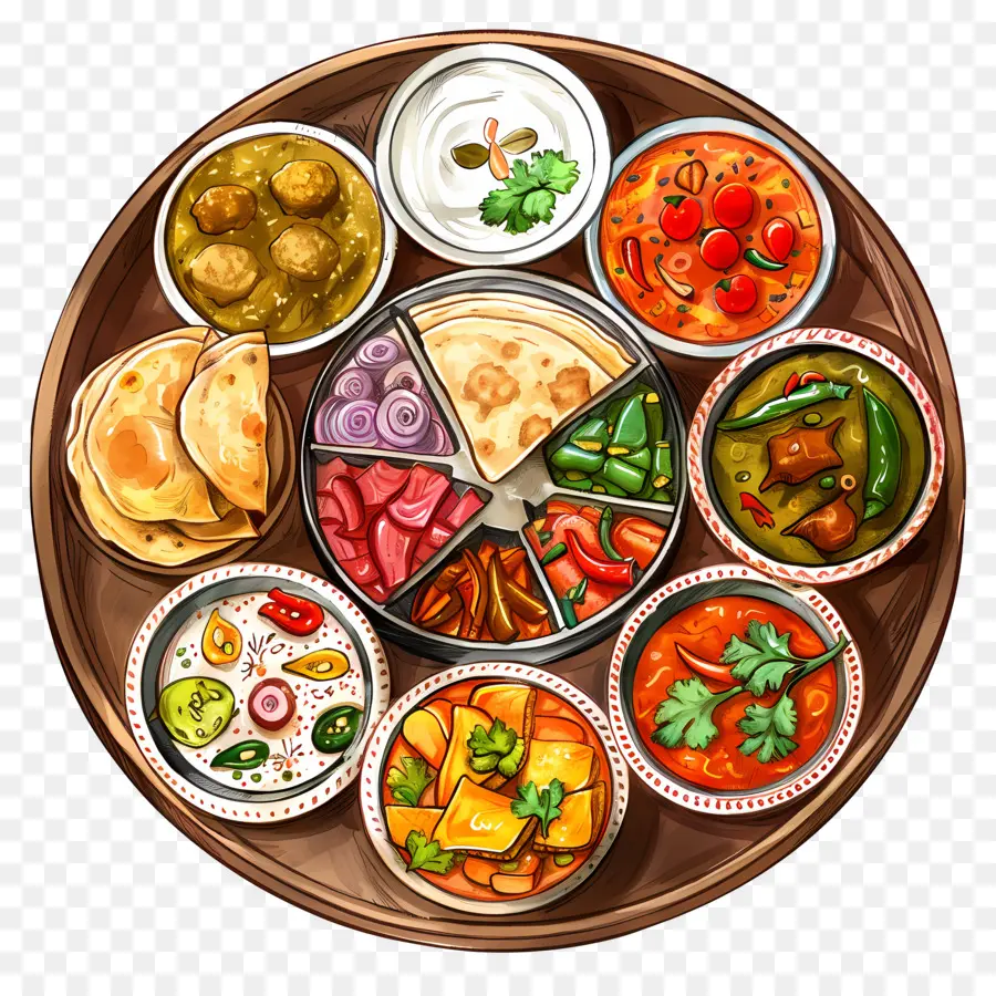 Piring Thali India，Thali PNG