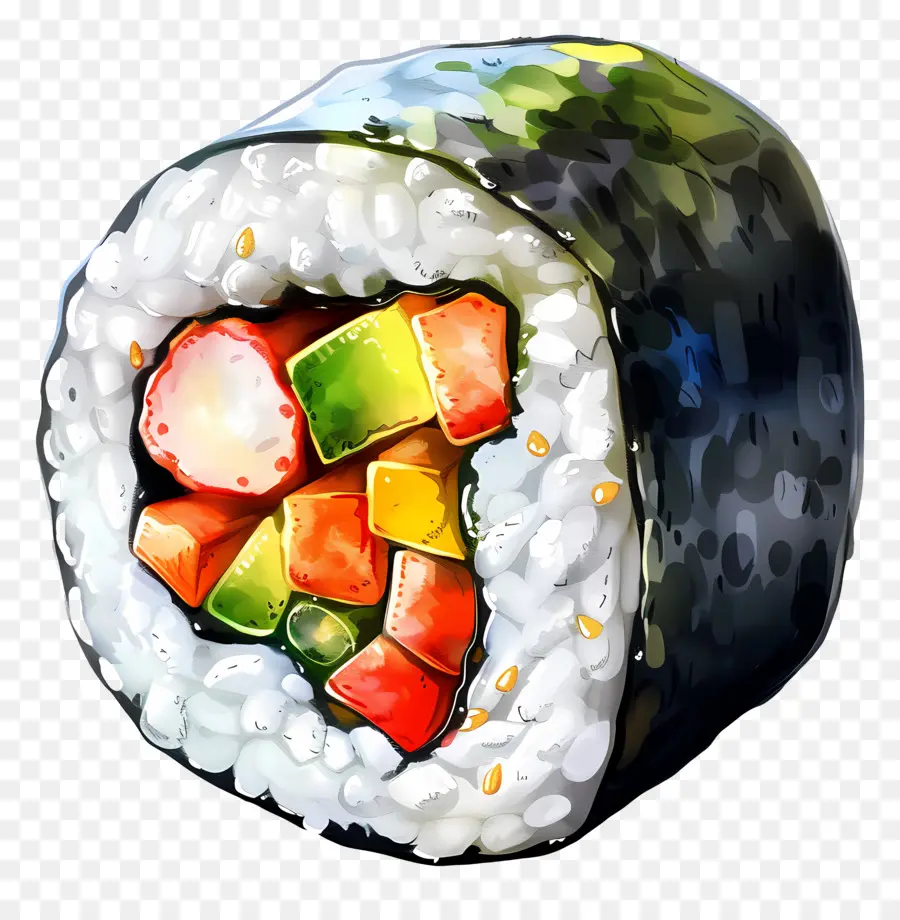 Sushi Gulung，Beras PNG