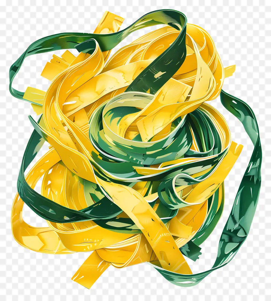 Fettuccine，Mie Kuning Dan Hijau PNG